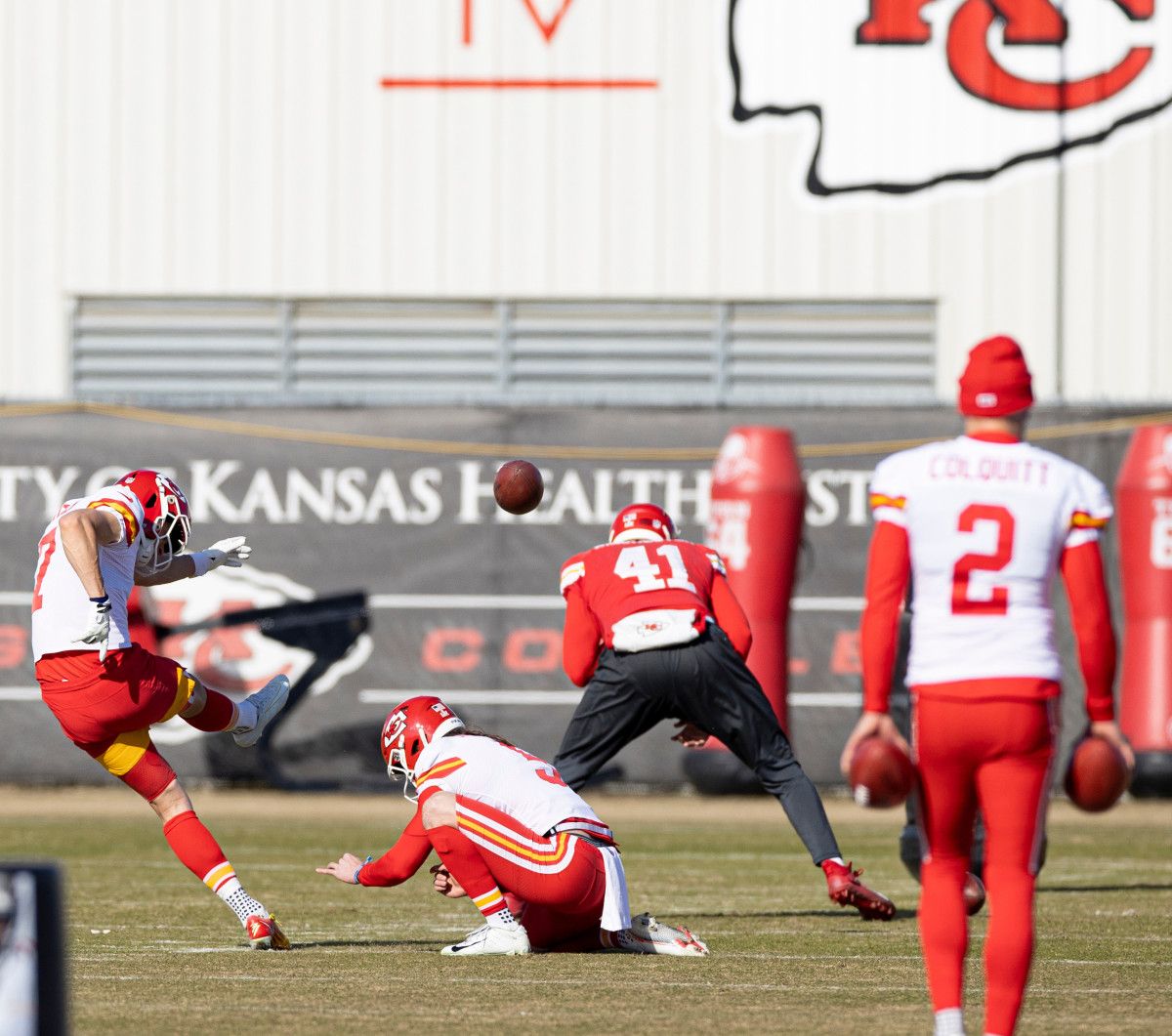 James Winchester (41) Super Bowl 55 practice