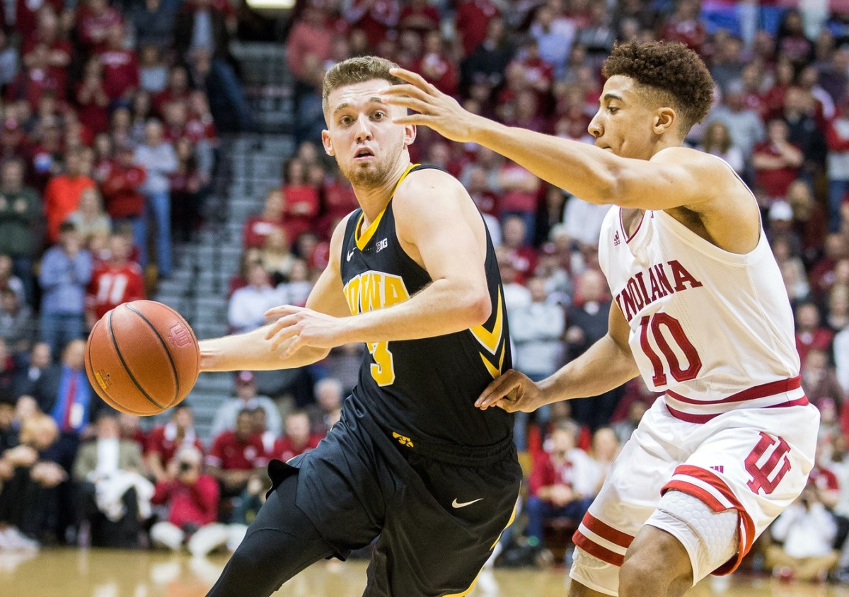 Iowa guard Jordan Bohannon has made 21 career three-pointers against Indiana during his five-year career. (USA TODAY Sports)