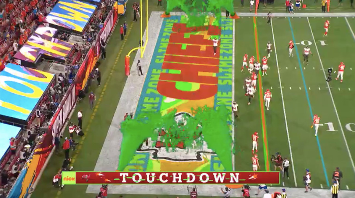 Nickelodeon Unveils Slime Cannons After Rob Gronkowski's Two First-Half Scores