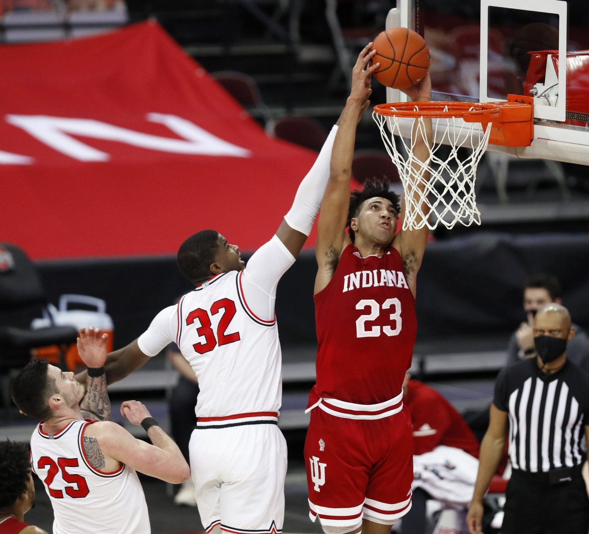 Trayce Jackson-Davis scored 22 points and had 9 rebounds for Indiana, but the Hoosiers were blistered 78-59 by No. 4 Ohio State. (USA TODAY Sports)