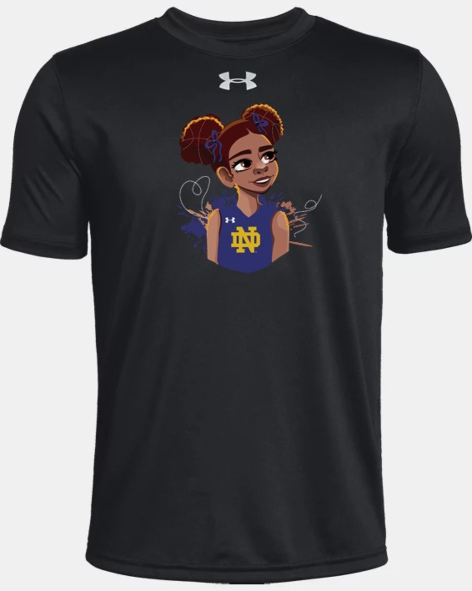 T-shirt designed by Kamika Perry for Notre Dame