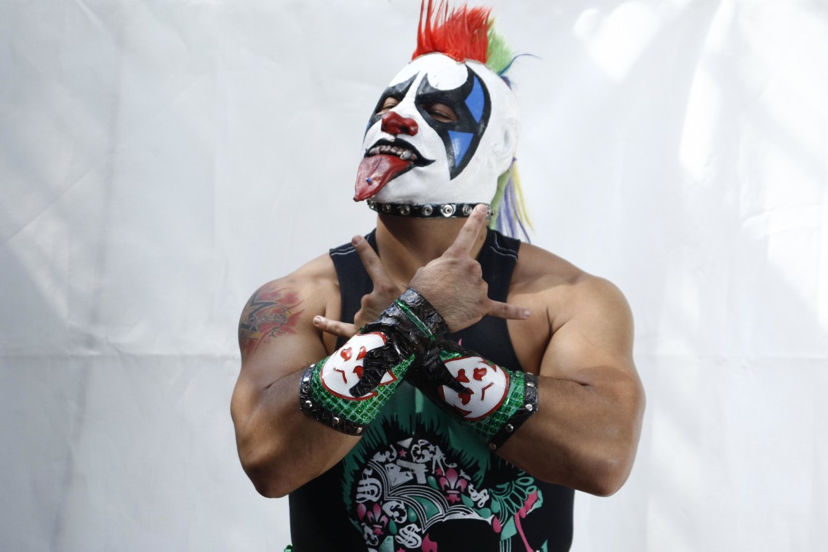 Portrait of Mexican luchador Psycho Clown