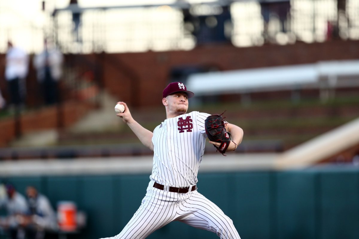 Mississippi State pitcher Mikey Tepper was one of seven different hurlers to take the mound for the Bulldogs on Wednesday. (Photo courtesy of Mississippi State athletics)