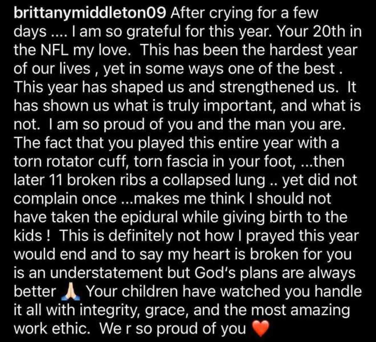 Brittany Brees IG Post