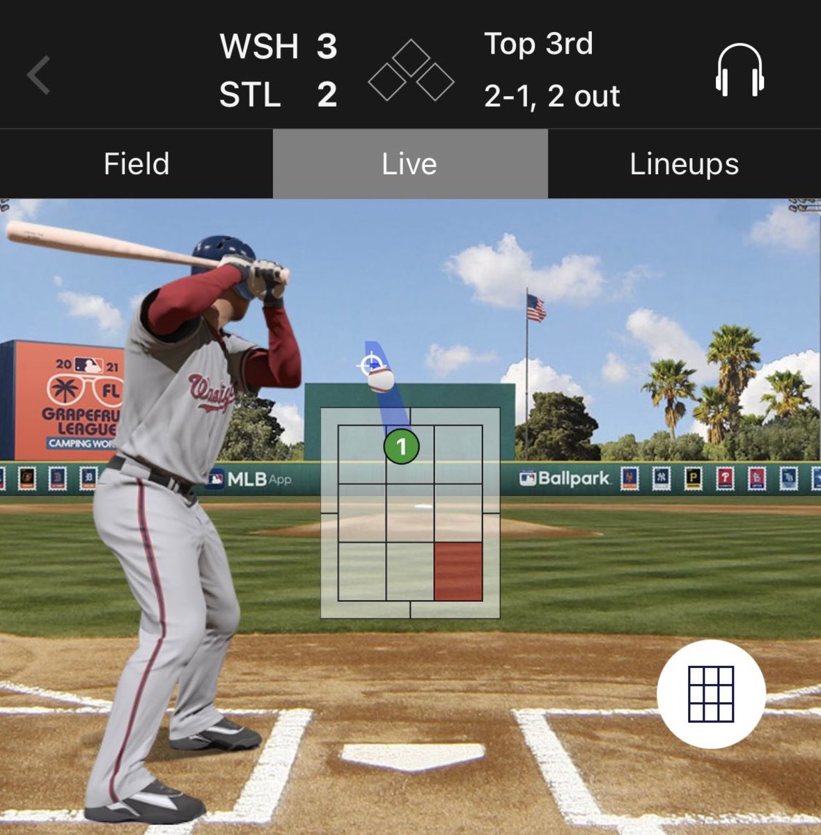 Screenshot from MLB Gameday