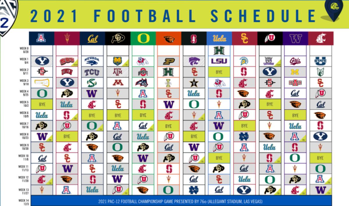 2021 Pac-12 schedule