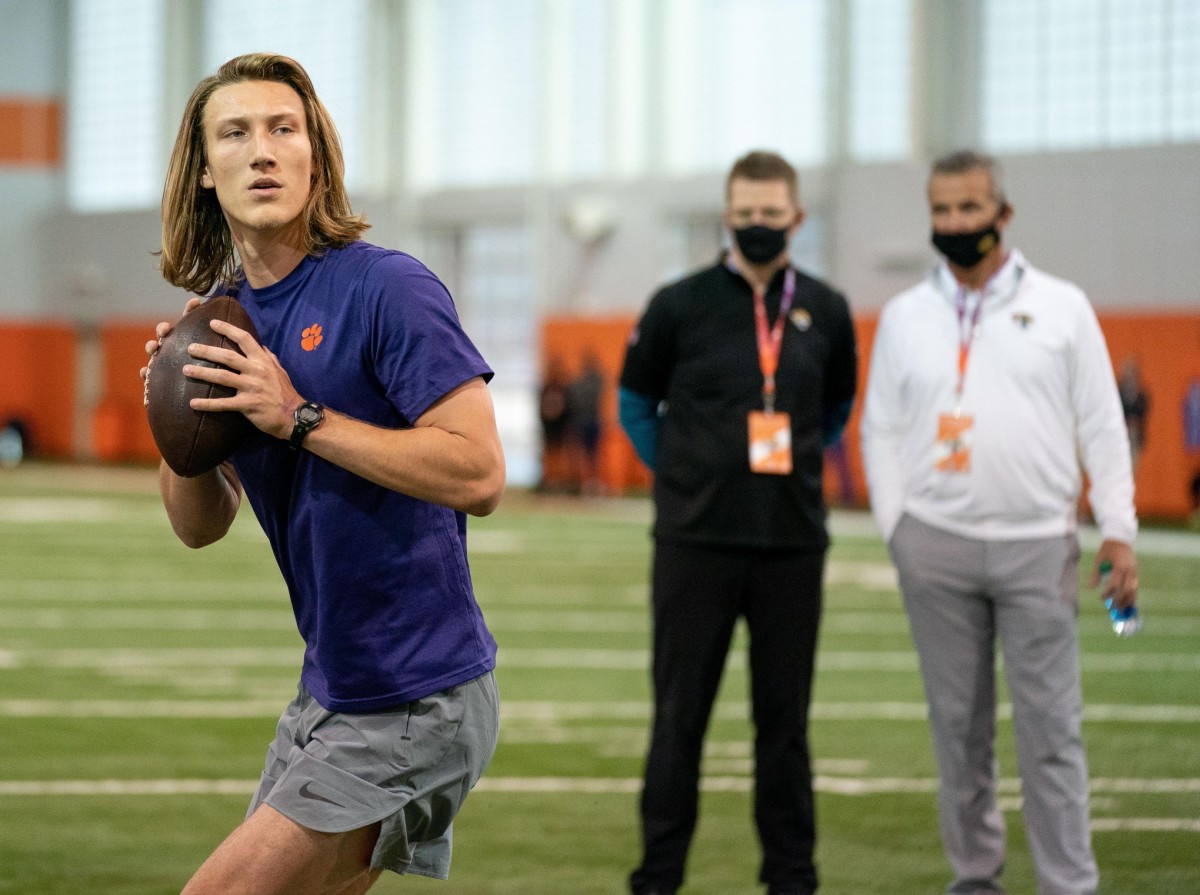 How quickly could Trevor Lawrence and Urban Meyer (in white) change the Jaguars? Mandatory Credit: David Platt/Handout Photo via USA TODAY Sports