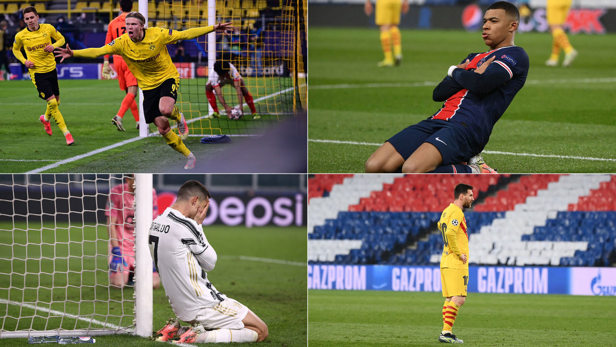 Erling Haaland, Kylian Mbappe, Cristiano Ronaldo and Lionel Messi