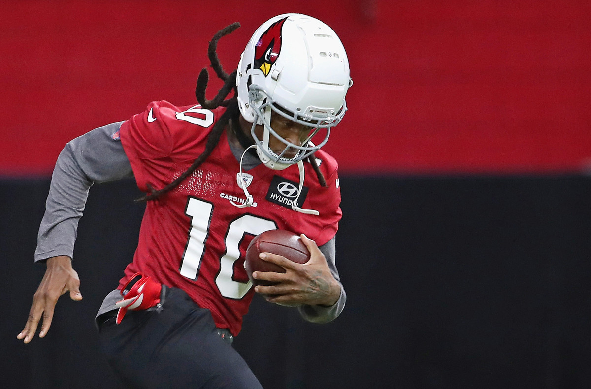 DeAndre Hopkins practices with the Cardinals soon after his trade to Arizona