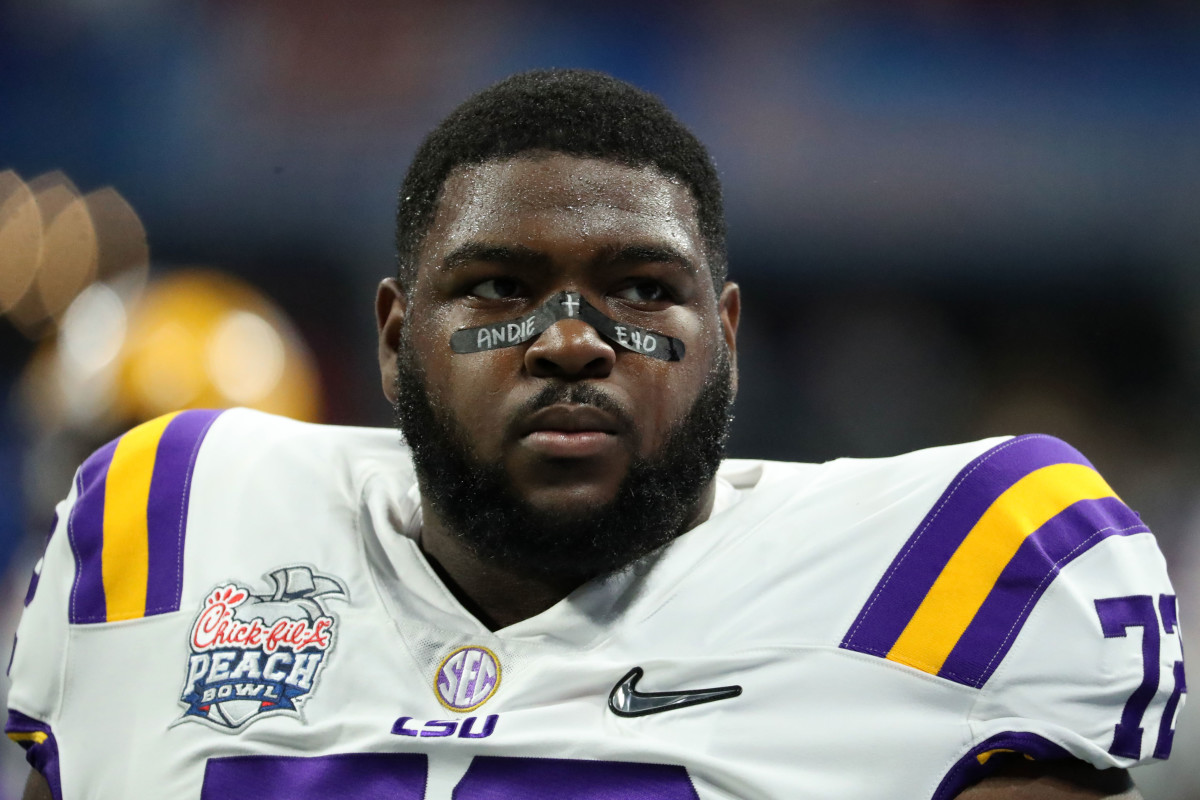 Tyler Shelvin Nose Guard LSU Tigers Scouting Report Visit NFL Draft