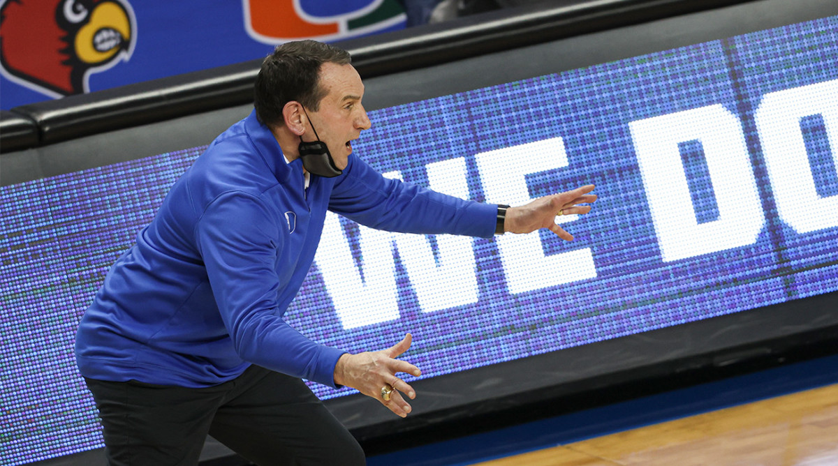 Duke coach Mike Krzyzewski