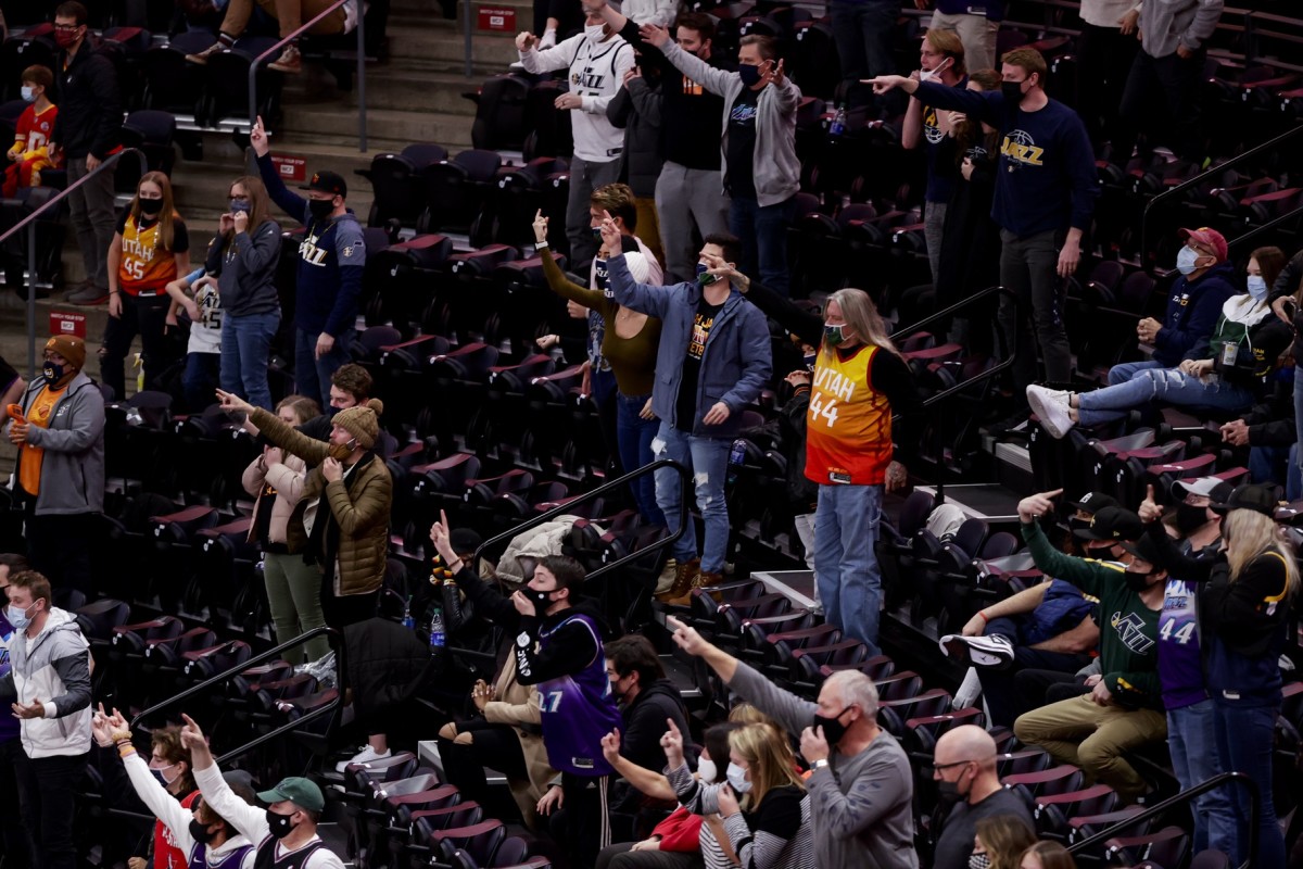 Utah Jazz fans during a game against the Phoenix Suns