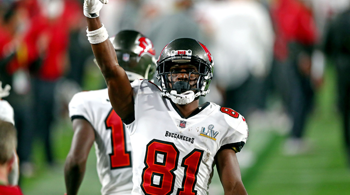 Antonio Brown during Super Bowl LV against the Chiefs.