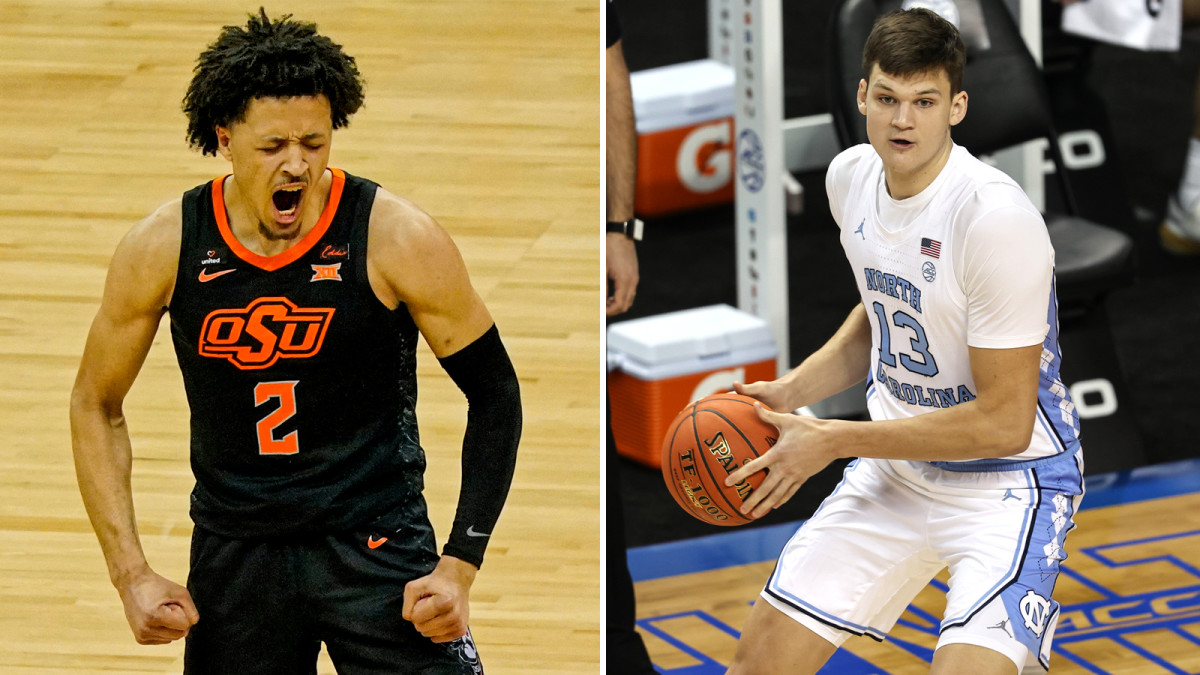 Oklahoma State's Cade Cunningham and UNC's Walker Kessler