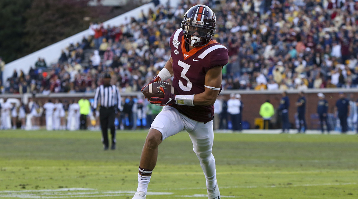 Caleb Farley returns an interception for a touchdown.