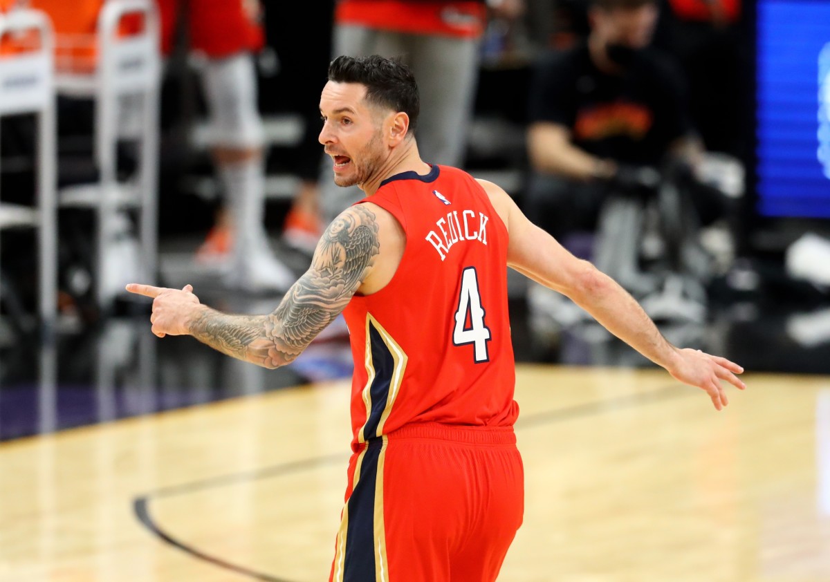 JJ Redick (4) could be on his way to Utah if the New Orleans Pelicans choose to buy him out