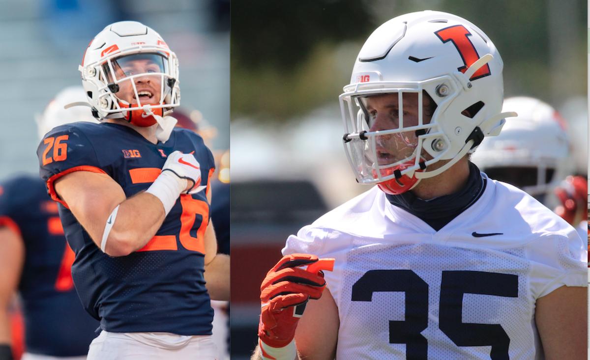 Illinois veterans Mike Epstein (26, left) and Jake Hansen (35, right) will not be participating in physical action this spring. 