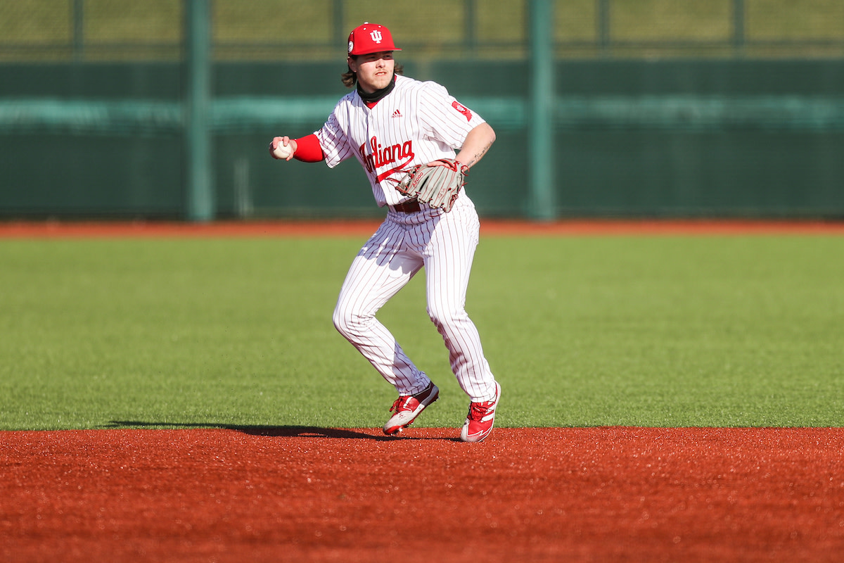 Freshman Paul Toetz has had a hit in all 11 games for Indiana. (Photo courtesy of IU Athletics)