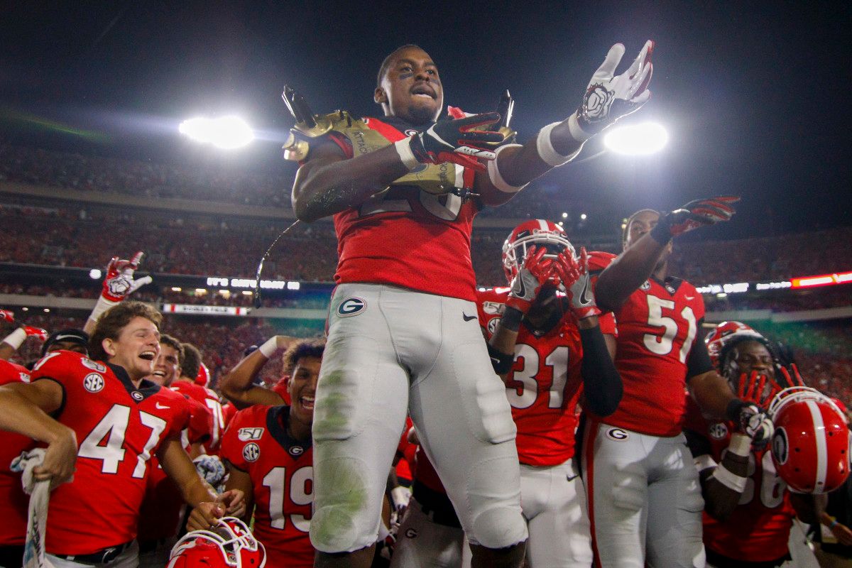 Reed after the interception vs. Notre Dame