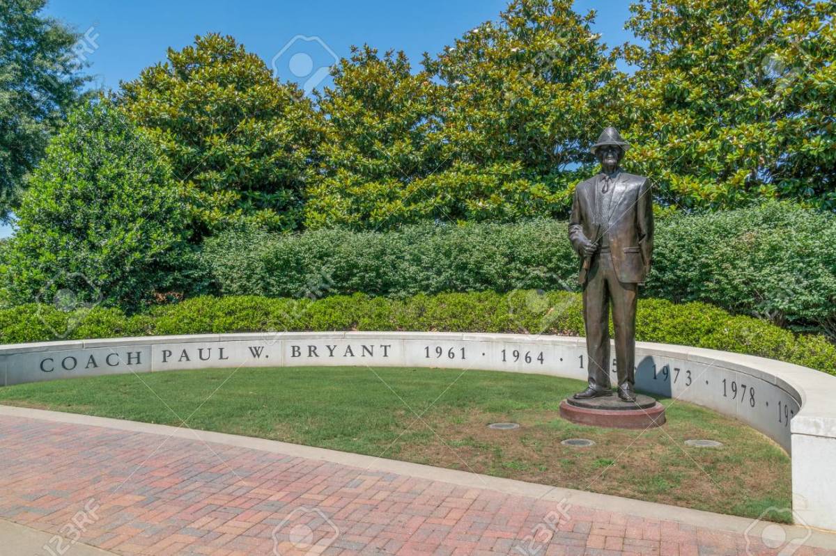 Paul W. Bryant statue, Tuscaloosa, Alabama. 