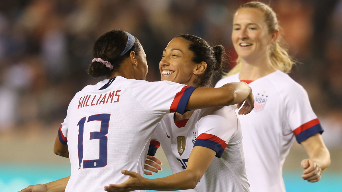 Christen Press scores for the USWNT