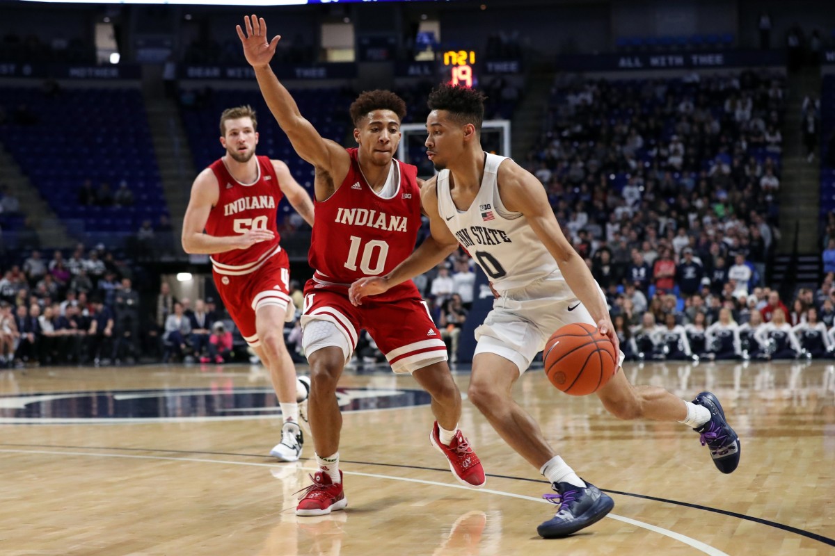 Indiana point guard Rob Phinisee (10) missed all six of his shots and never scored all night in the loss to Penn State. (USA TODAY SPORTS)