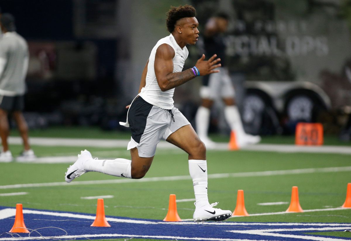 RB, Kendall Milton ran a 4.59 at The Opening