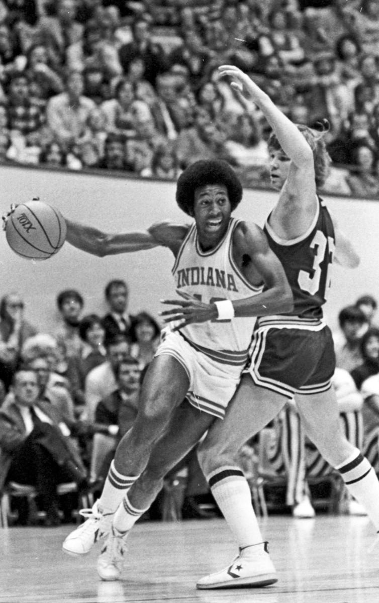 Indiana's Mike Woodson was named the Big Ten Player of the Year in 1980 despite playing only six games after major back surgery. (Photos courtesy of IU Archives).