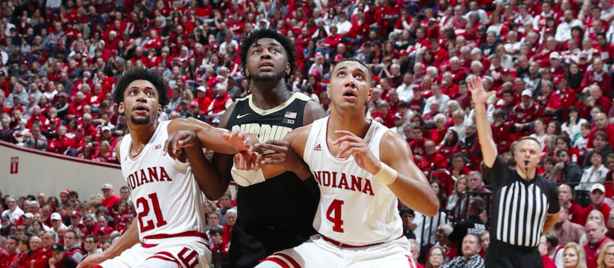 Indiana freshman Trayce Jackson-Davis (4) has been on fire the past couple of weeks for the Hoosiers. (USA TODAY Sports)