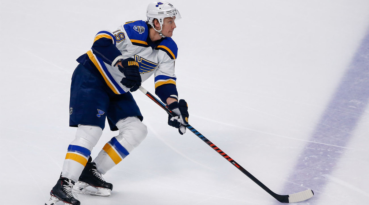 Blues' Jay Bouwmeester alert after 'cardiac episode' on bench at