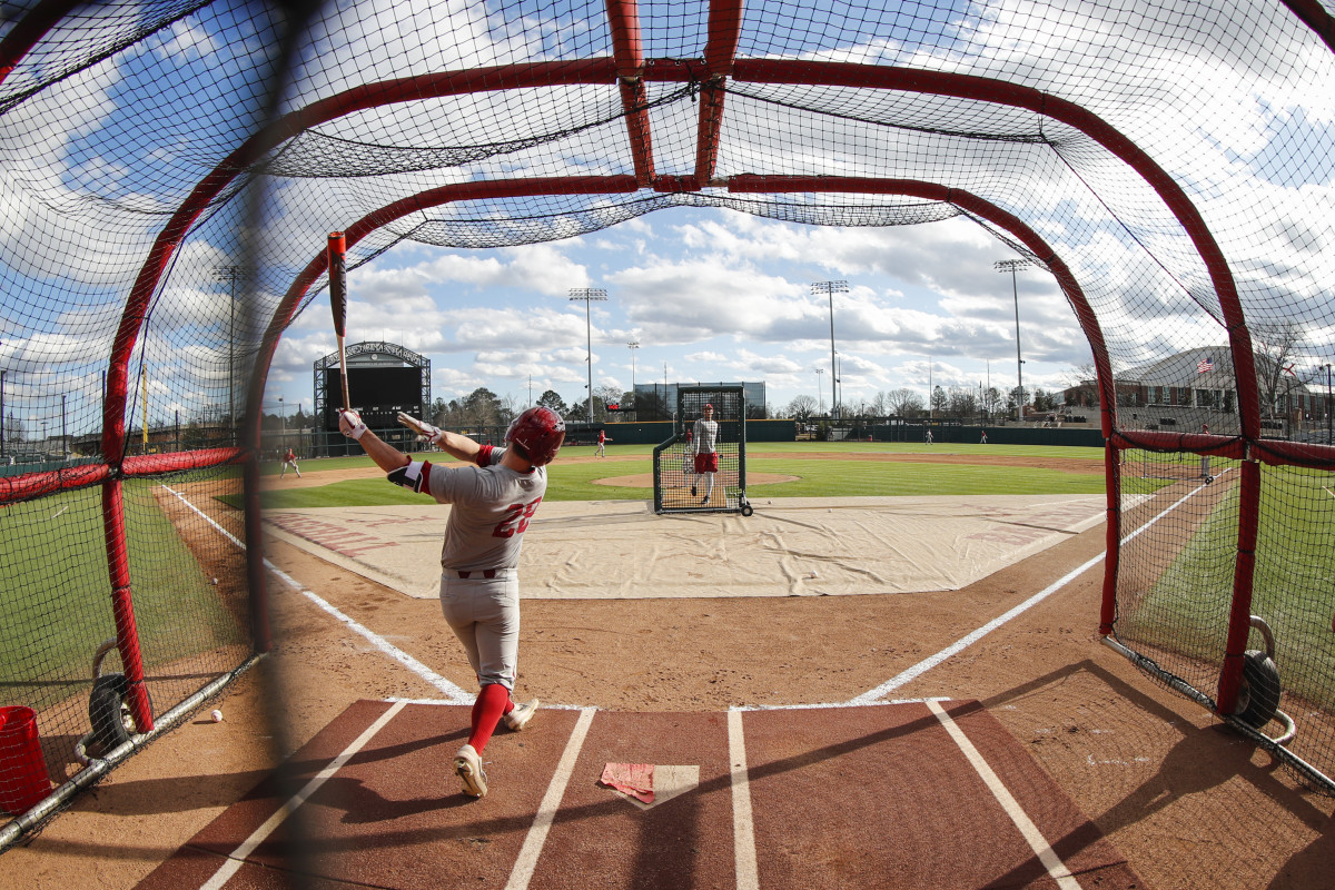 Alabama baseball batting cage shot