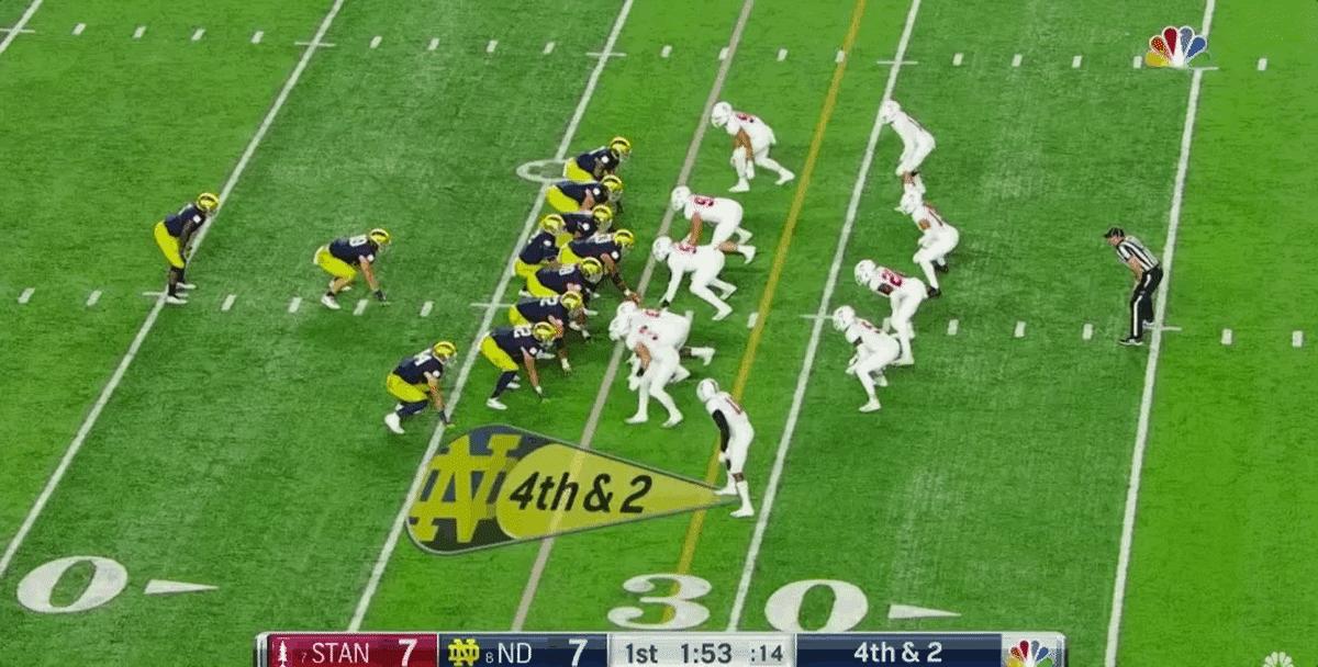 Just wanted everyone to see a contested catch situation. Kmet has really strong hands and he fights for this ball against a safety. He does it in a clutch situation too, as it was 4th-and-2. 