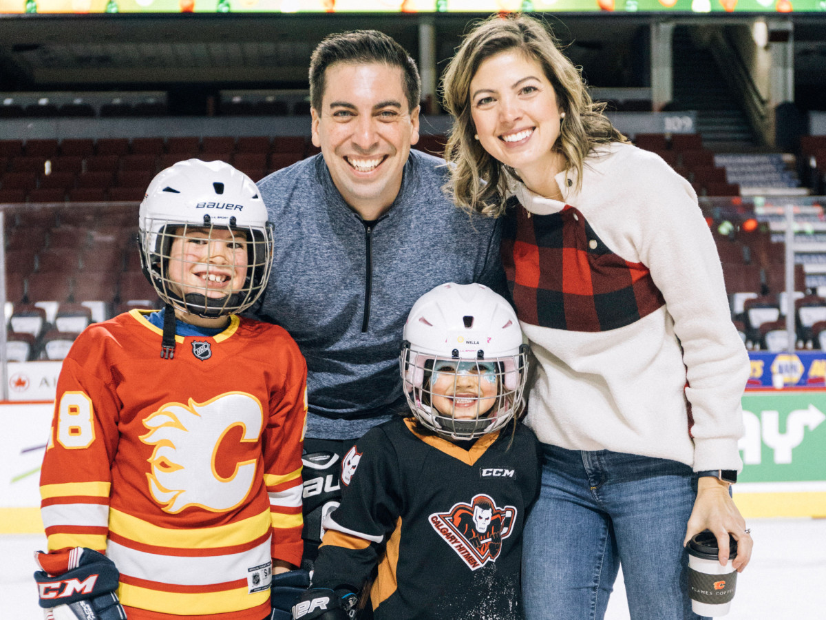 Chris and Kelsie Snow with their children.