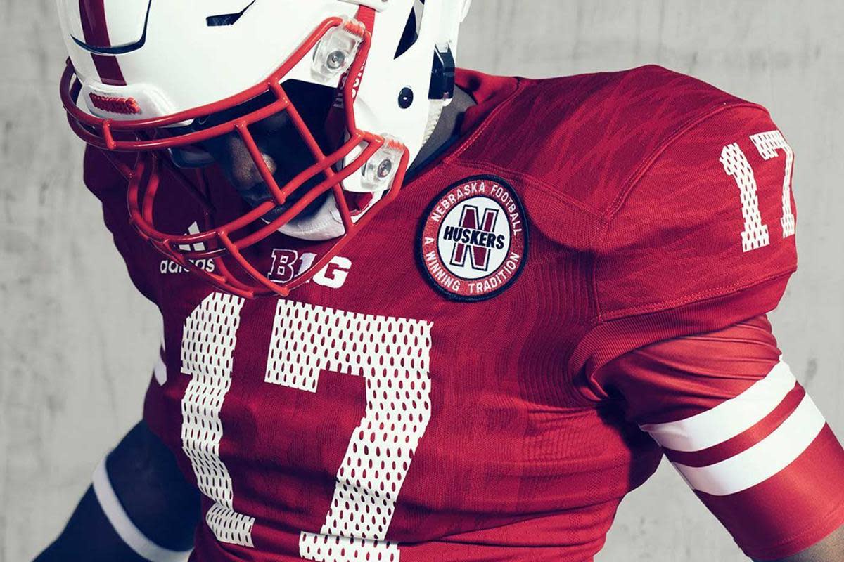 Nebraska recreated the large mesh look from its 1997 uniforms in 2017.