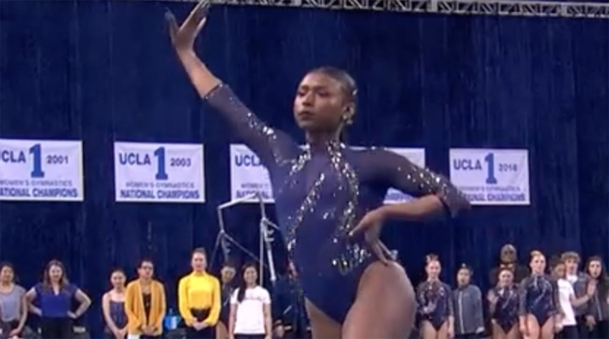 Ucla Gymnast Nia Dennis Has Amazing Beyonce Floor Routine Sports