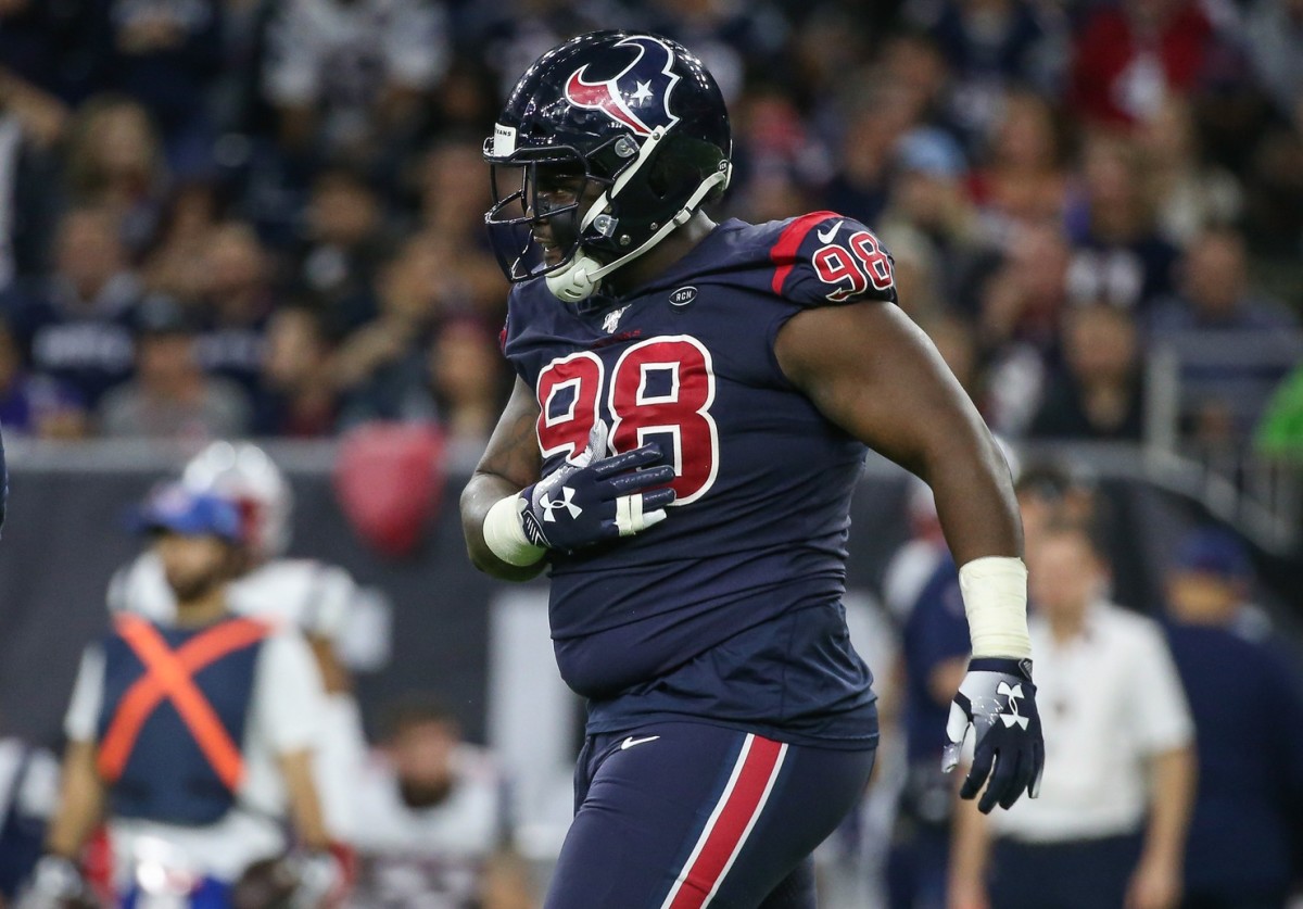 Houston Texans defensive end D.J. Reader (98) during the game against the New England Patriots at NRG Stadium.