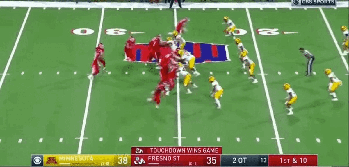 Funny enough, a year later, Winfield would close the game out against Fresno State again. Both times in coverage against tight ends. Winfield is an incredible playmaker and he shines when the game is on the line.
