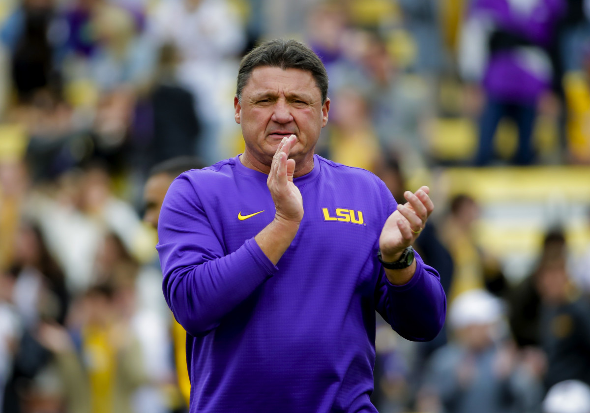 LSU Football Coach Ed Orgeron Announces Position Changes, Departures