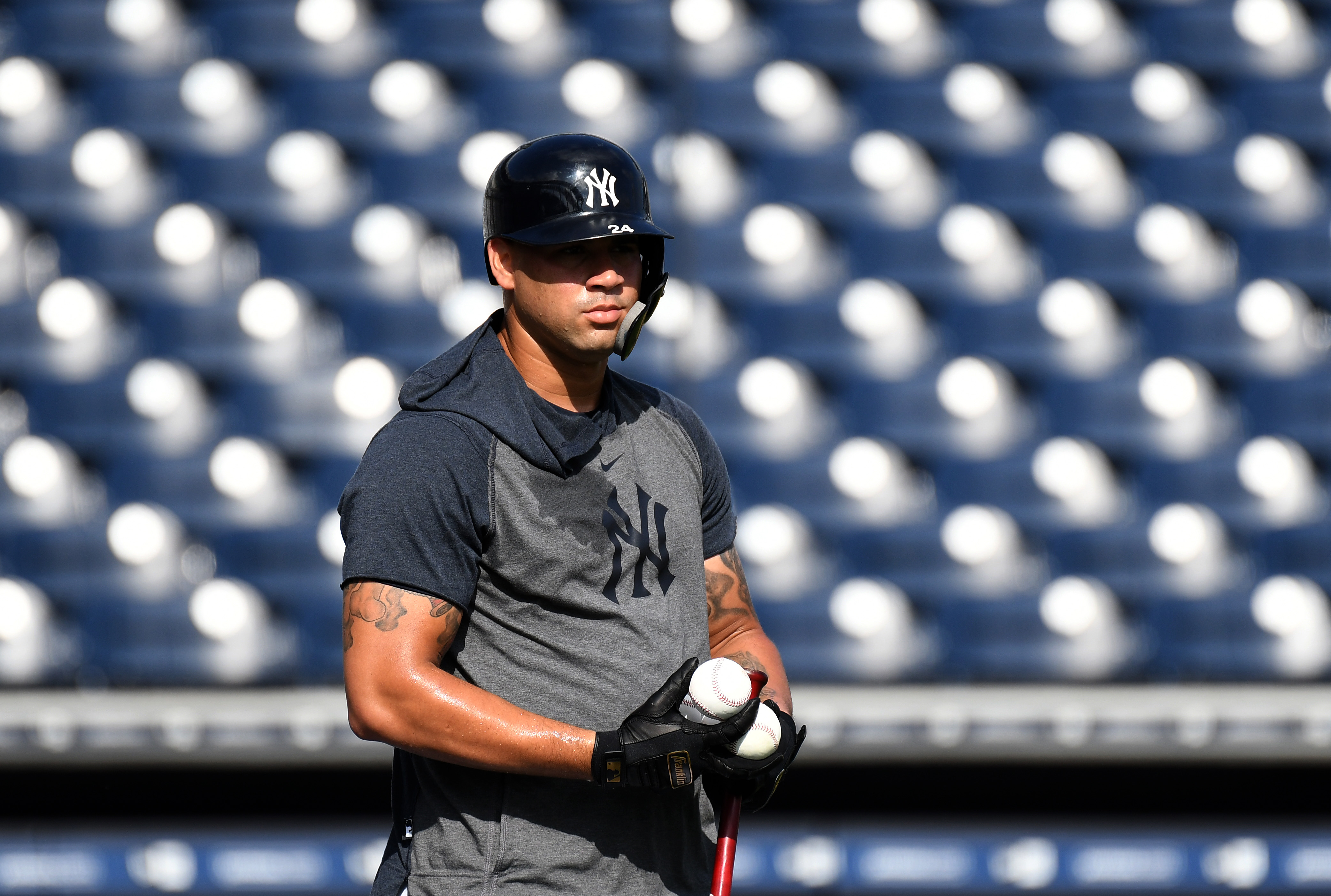 Gary Sánchez Yankees catcher misses batting practice with back