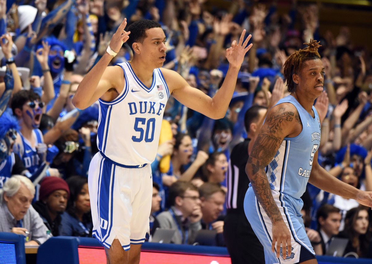 Duke started its three seniors for the final home game of their career. 