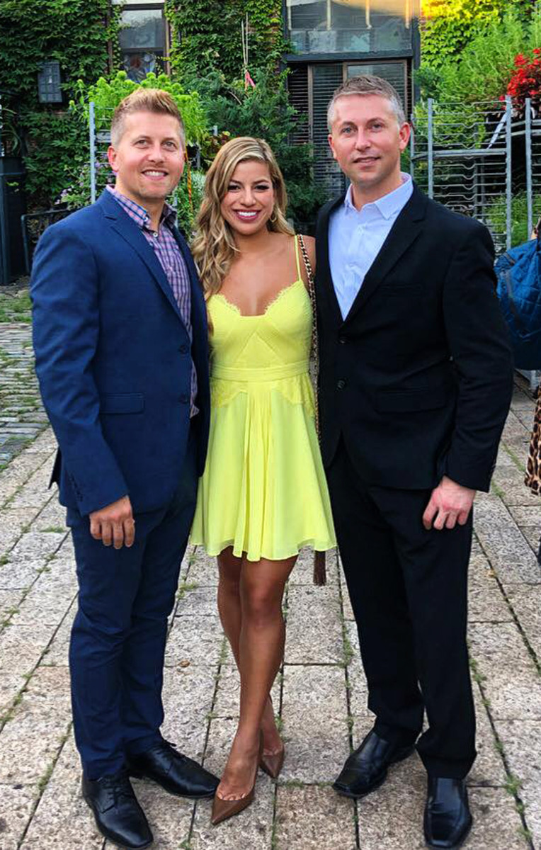 Sandor (far right; with Dominik and Dominik's girlfriend) at his stepsister's wedding, on August 4, 2018. He would be dead within 24 hours.