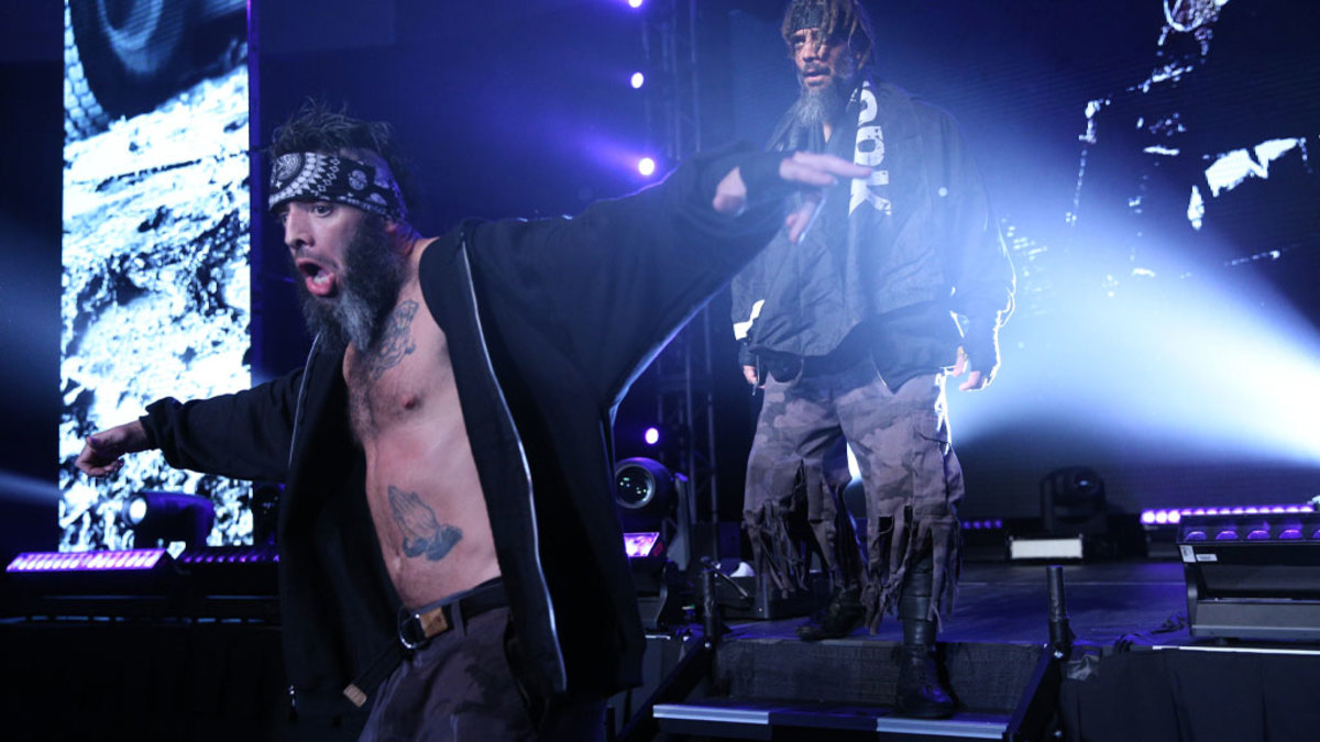 Jay and Mark Briscoe make their entrance for Ring of Honor