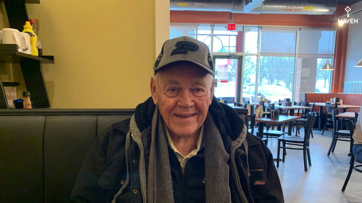 Gene Keady at breakfast on Wednesday in West Lafayette.