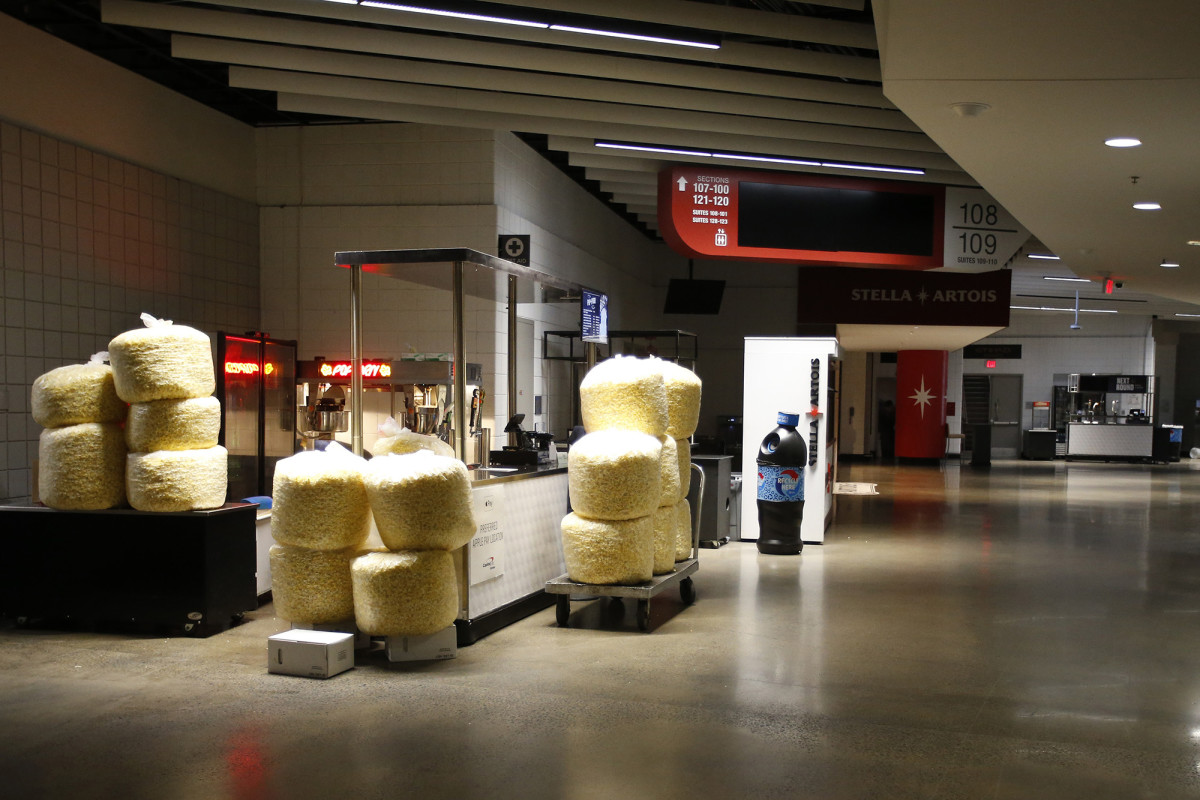 Empty concourse after the postponed Detroit Red Wings vs. Washington Capitals game at Capital One Arena.