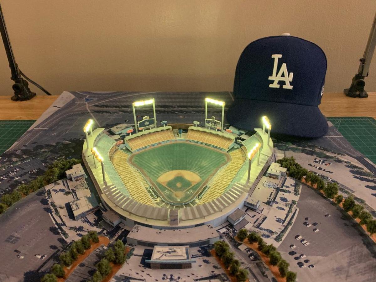 Model of Dodger Stadium, by David Resnick, of Stadiums for Ants.