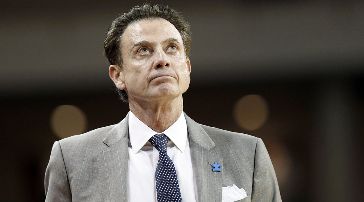 Rick Pitino on the sideline during a game.