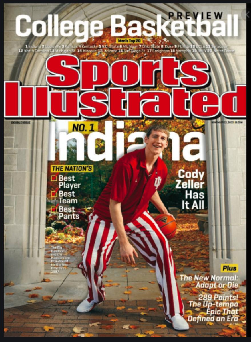 Indiana's Cody Zeller graced the cover of Sports Illustrated after Indiana was picked No. 1 in the preseason of the 2012-2=13 season.