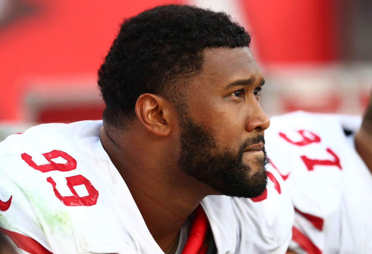 San Francisco 49ers defensive tackle DeForest Buckner, show in a 2019 game, was officially traded to the Indianapolis Colts on Wednesday, per a Colts news release.