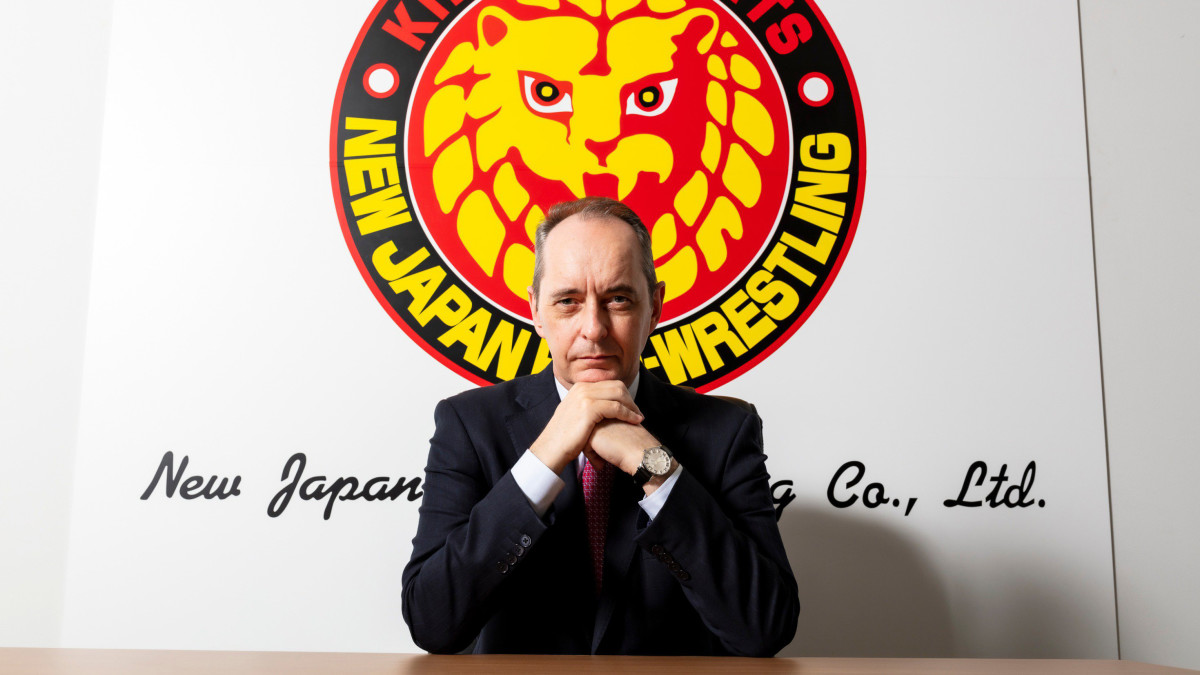 Portrait of New Japan Pro Wrestling president Harold Meij