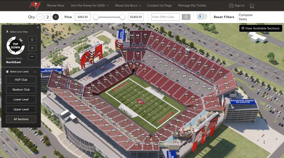 Screenshot taken from Ticketmaster website